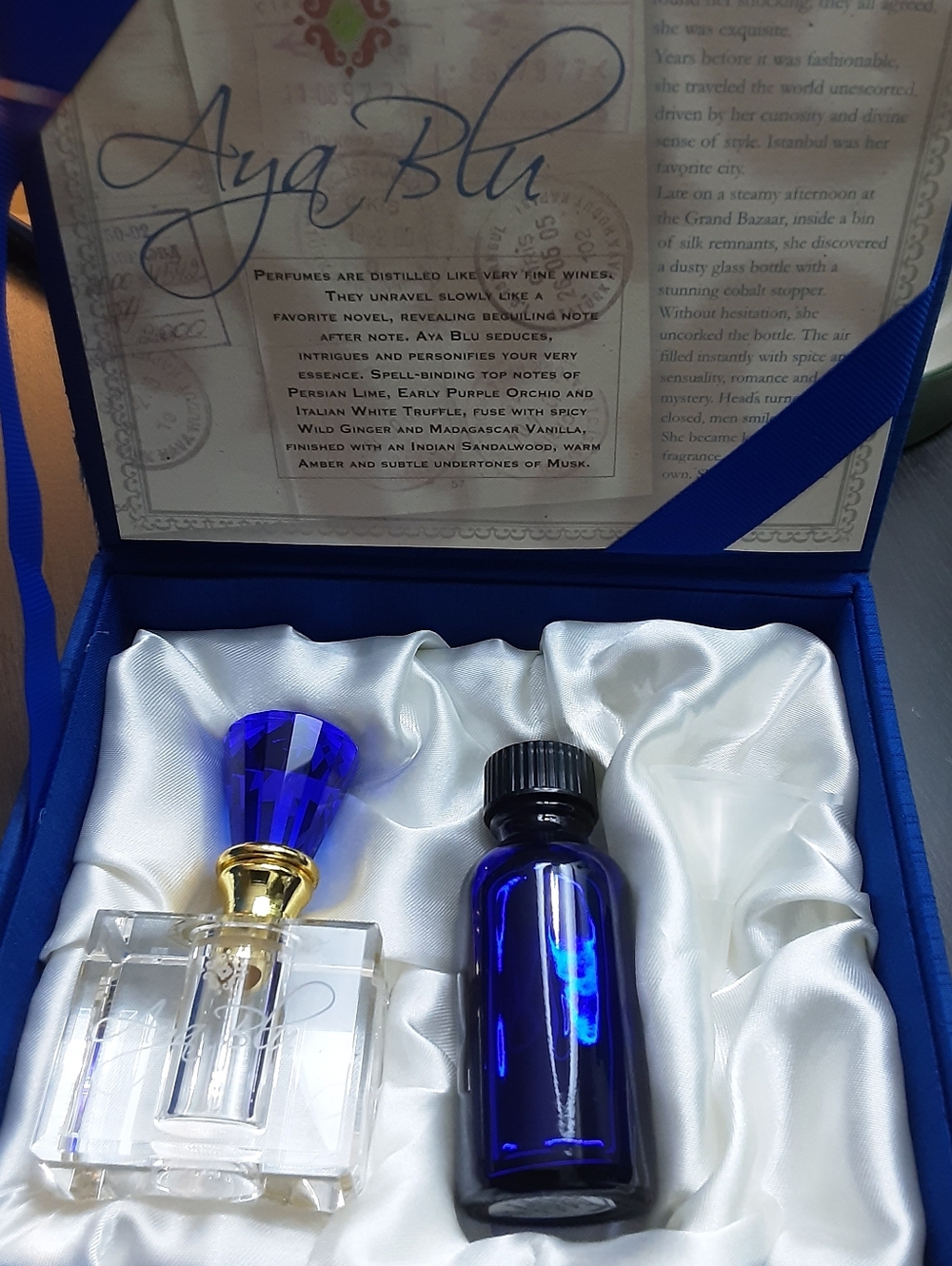 ■SOLD■ Rare Vintage Aya Blu Concentrated Perfume Oil 1.0 OZ Set